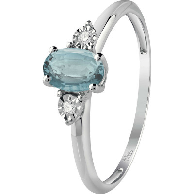 Anello Stephanie Diamanti e Acquamarina