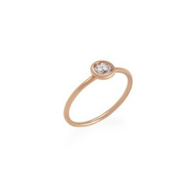 Anello Castone diamante bianco