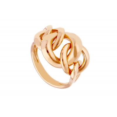 Anello in oro rosa maglia catena grumetta 6,80 g