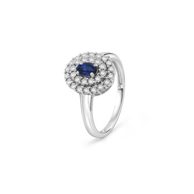 Anello Regal brillante e zaffiro