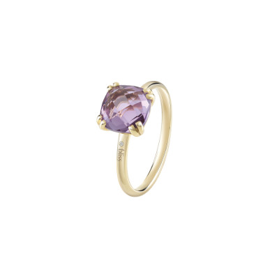 Anello Joy Candy in oro rosa con diamante e ametista