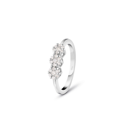 Anello Sissi in oro bianco e diamanti