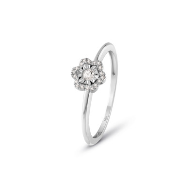 Anello Rugiada in oro bianco con diamanti