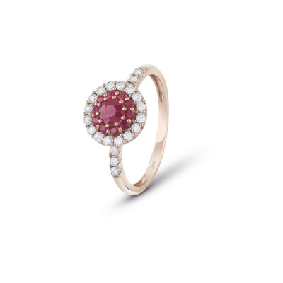 Anello Prestige brillanti e rubini