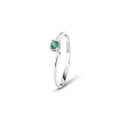 Anello Dream in Oro Bianco e smeraldo