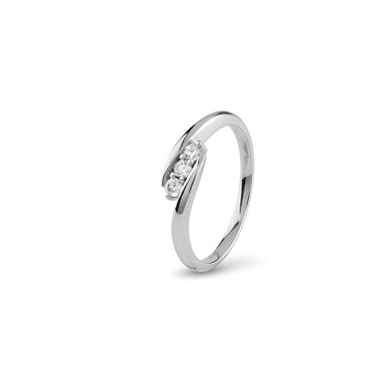 Anello Dream in oro bianco e diamanti ct. 0.15 G Si