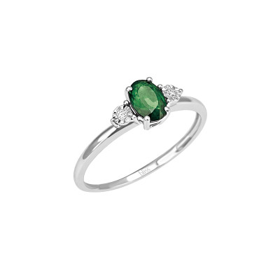 Anello Stephanie Diamanti Smeraldo