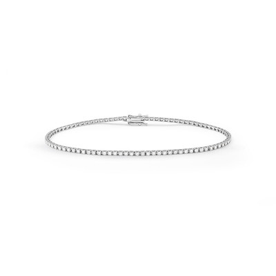 Bracciale Marron Glace tennis in oro bianco e diamanti 1.9 ct. G Si