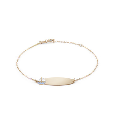 Bracciale My Baby Barca oro giallo e smalto
