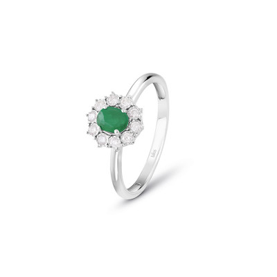 Anello Charleston con smeraldi