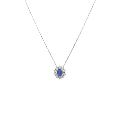 Collier Charleston con diamanti e zaffiro