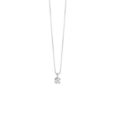 Collierino brillante Desirè in oro bianco con diamanti 0,06 ct