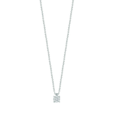 Collierino Caresse oro bianco e diamanti