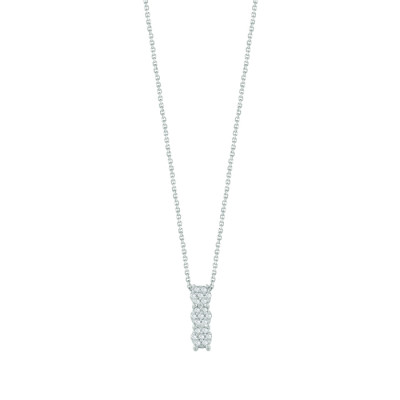 Collierino Caresse oro bianco e diamanti ct. 0,15