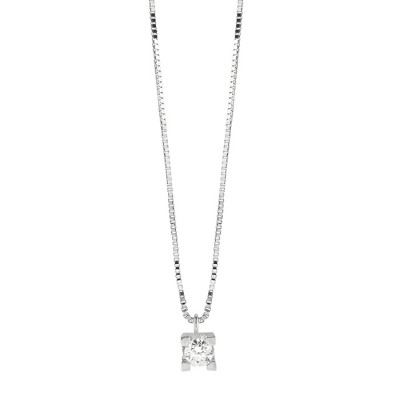 Collier Dream in oro bianco e diamante ct. 0,10