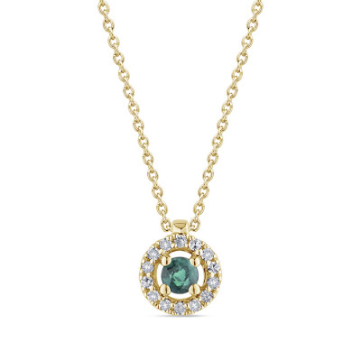 Collana Dream in oro giallo, diamanti e smeraldo