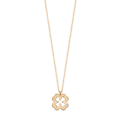 Collana Joy oro giallo con diamante Quadrifoglio
