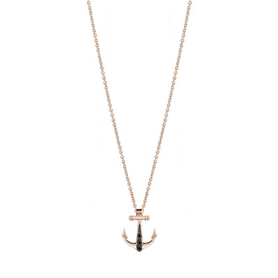Collana Precious oro rosa e diamanti black