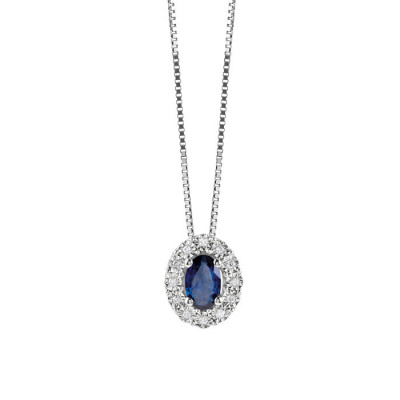 Collana Regal Diamanti e Zaffiro