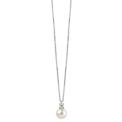 Collana Rugiada Perla e Diamante