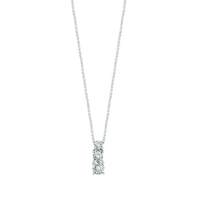 Collierino Rugiada in oro bianco e diamanti 0.03 ct.