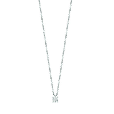 Collierino Rugiada in oro bianco e diamanti 0.05 ct.