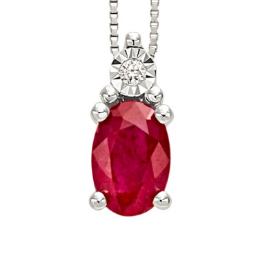 Collana Rugiada Colors Rubino e Diamanti