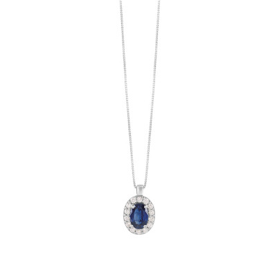 Collana Dream con brillanti e zaffiro