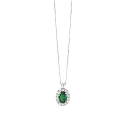 Collana Dream con brillanti e smeraldo