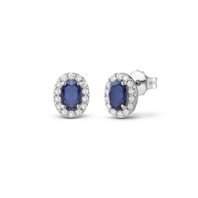 Orecchini Dream con brillanti e zaffiri