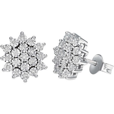 Orecchini Elisir oro bianco e diamante 0,15 carati