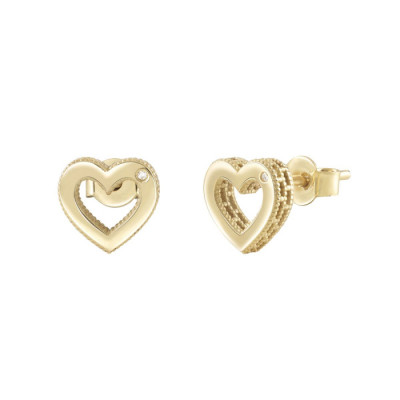 Orecchini Joy in oro giallo con diamanti Cuore