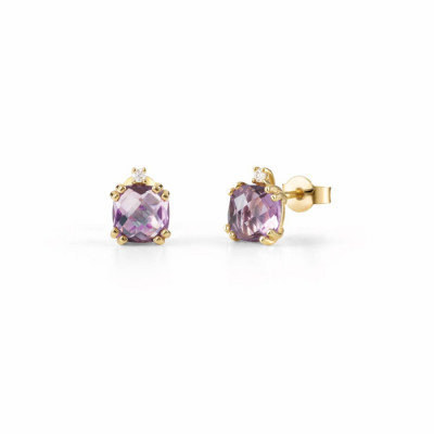Orecchini Joy Candy con diamante e ametista