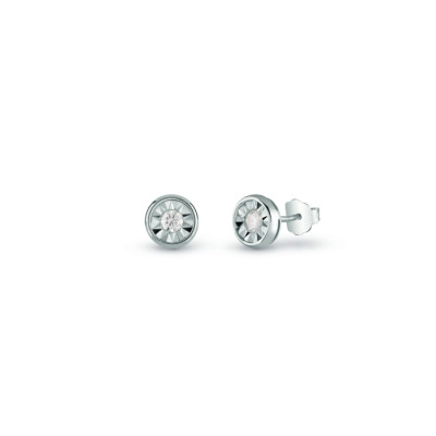 Orecchini Rugiada in oro bianco con diamanti 0.12 ct