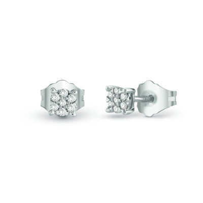Orecchini Caresse oro bianco e diamanti