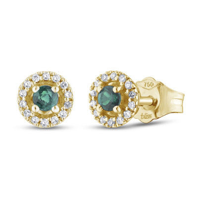 Orecchini Dream in oro giallo, diamanti e smeraldi