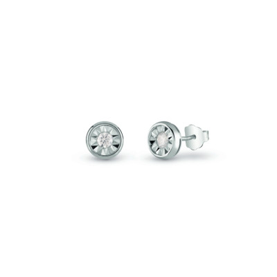Orecchini Rugiada in oro bianco con diamanti 0,06 ct.