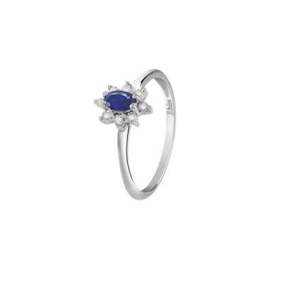 Anello Rugiada Colors con zaffiro e diamanti 