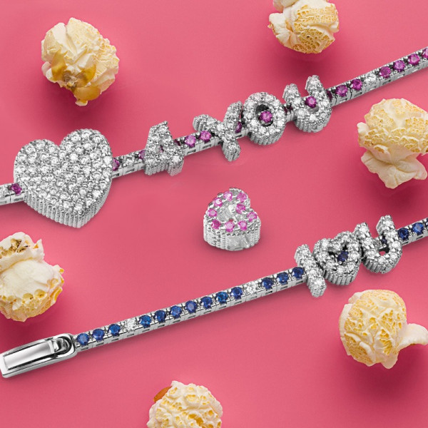 Bracciale tennis in Argento e Zirconi