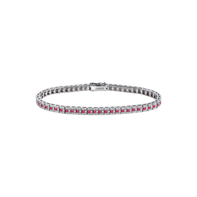 Bracciale in oro, diamanti e rubini