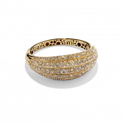 Bracciale in oro giallo e diamanti fancy