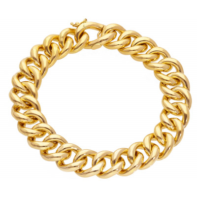 Bracciale maglia catena in oro giallo