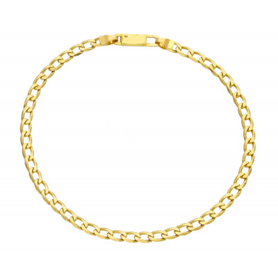 Bracciale grumetta rada in oro giallo 21 cm