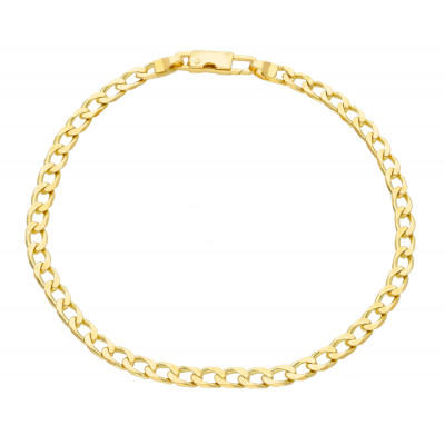 Bracciale grumetta rada in oro giallo 21 cm