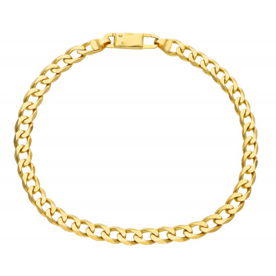 Bracciale grumetta rada in oro giallo 21 cm