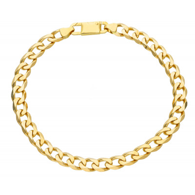 Bracciale grumetta rada in oro giallo 21 cm