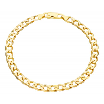 Bracciale grumetta rada in oro giallo 21 cm