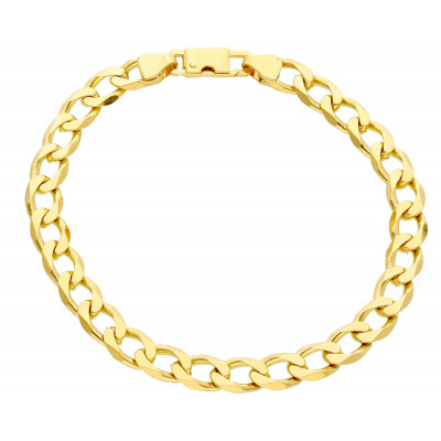Bracciale grumetta rada in oro giallo 21 cm