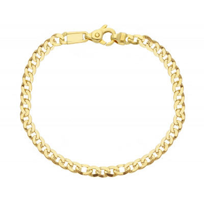 Bracciale grumetta filo 1,00 in oro giallo 21 cm