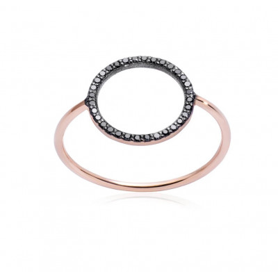 Anello Black Diamonds Circle